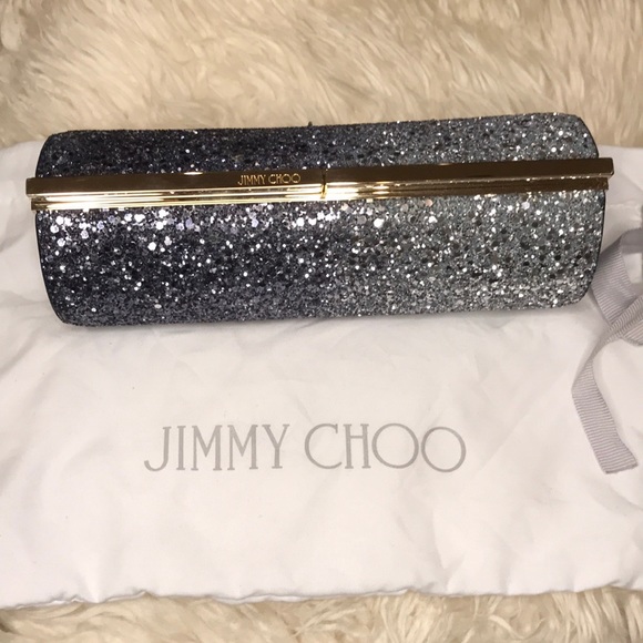Jimmy Choo Trinket Navy/Silver Clutch - Picture 14 of 16